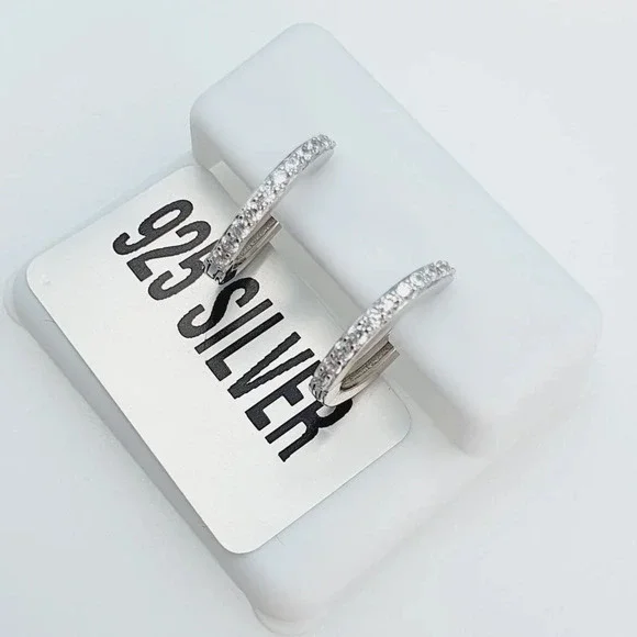 "925 Sterling Silver Cubic Zirconia Earrings, U19254900 - Picture 9 of 10